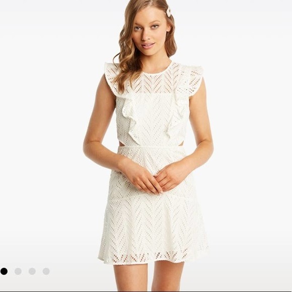 Bardot Dresses & Skirts - Bardot Kira Lace Cut Out Mini Dress White M